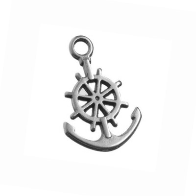 Metallanhänger Anker silber Steuerrad