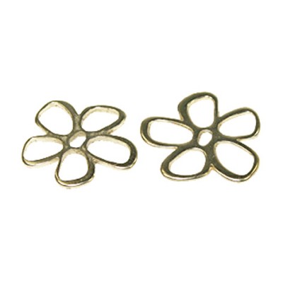 Metallperle Blume 30mm gold