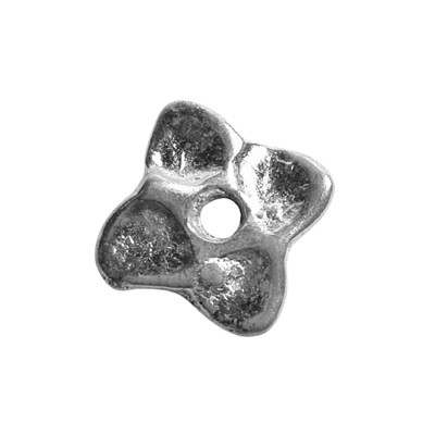 Metallperle Quadrat 19mm silber