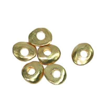 Metallperle Scheibe 7mm gold