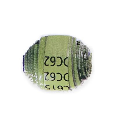 Papierperle Schrift grün 15x11mm