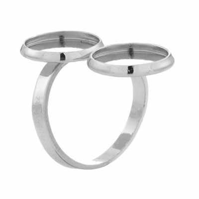 Fingerring Fassung hellsilber 12mm