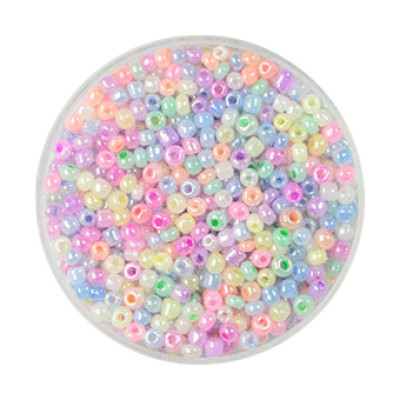 Rocailles bunt wachs pastell 17g Dose