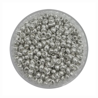 Rocailles silber metallic 3mm 10g Dose