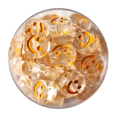 Smileyperle transparent-kupfer 10mm