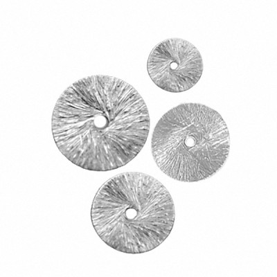 Scheibe 925 Silber gebürstet 6-12mm
