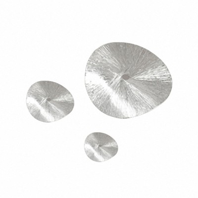 Scheibe gewellt 925 Silber gebürstet 4-14mm
