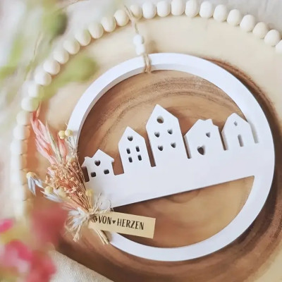 Silikonform Ring mit 5 Häuser