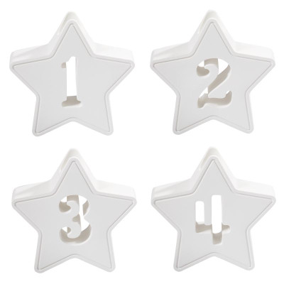 Silikonform Adventszahlen Stern 10cm 4er Set