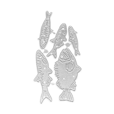 Stanzschablone 5 Fische 11,3cm