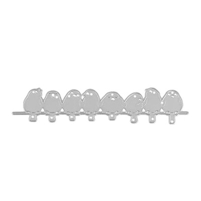 Stanzschablone Vögel auf Draht 14cm
