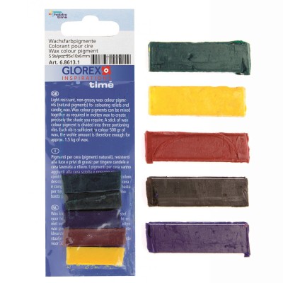 Wachsfarbenpigmente im 5er Pack bunt Standardfarben mischbar