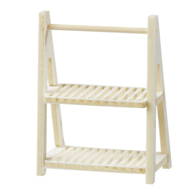 Holztreppenregal miniatur 5,7cm natur zum wichteln