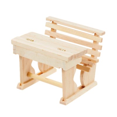 Schulbank miniatur 7cm natur zum Wichteln