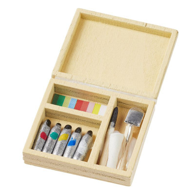 Miniatur Malkasten 3,5x3cm