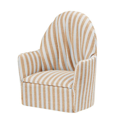 Sessel 8x6cm braun weiß gestreift