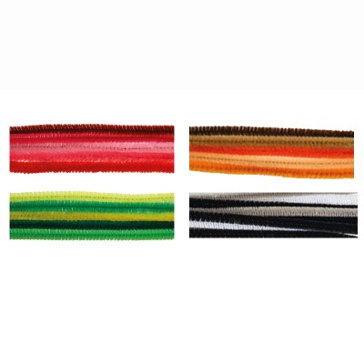 Pfeifenputzer Mix diverse Farben 8mm stark 10 Stück