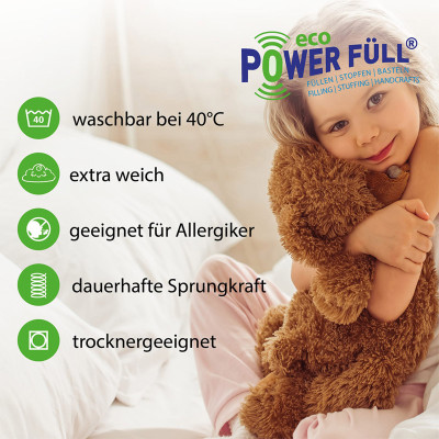 Powerfüll Füllwatte 40° waschbar 300g