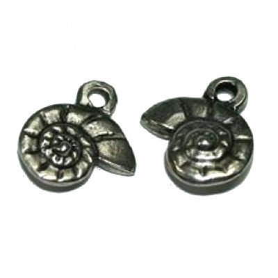 Metallanhänger muschelschnecke silber