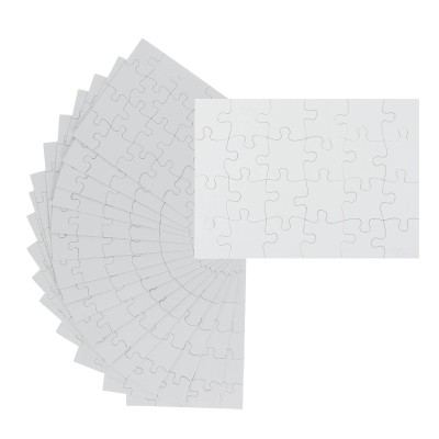 Blanko Puzzle weiß A5 24teilig