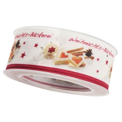 Dekoband Weihnachtsbäckerei 40mm