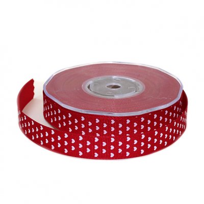 Dekoband Herzen 15mm rot