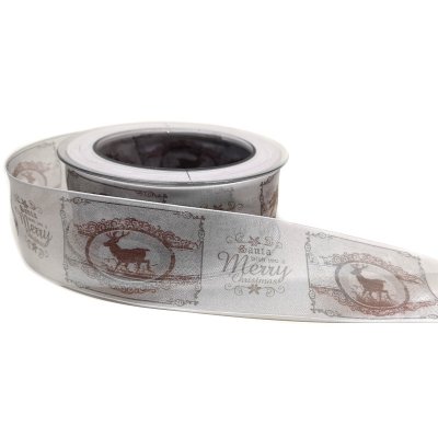 Dekoband Hirsch Merry Christmas 40mm