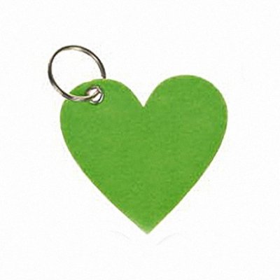 Schlüsselanhänger Filzherz grün 7cm