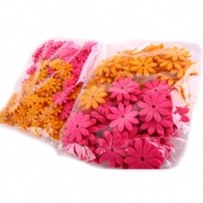 Filz-Blume 3,5cm pink/orange