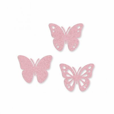 3 Schmetterlinge 3,5cm rosa
