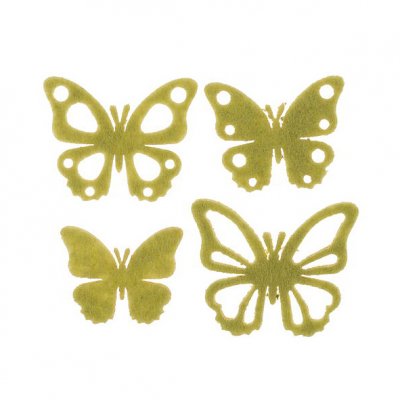 4 Schmetterlinge 4-5cm pastelgrün