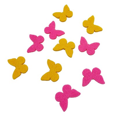 Filz-Schmetterling 3,5cm pink/orange