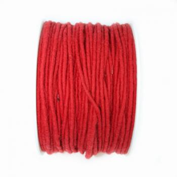 Wollkordel rot 4mm auf Rolle