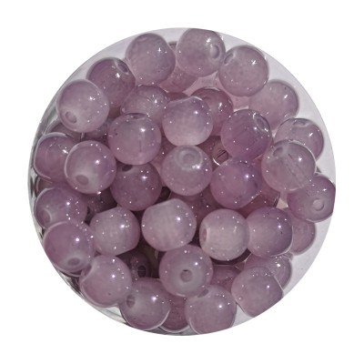 Glasperle Jadelook violé 6mm