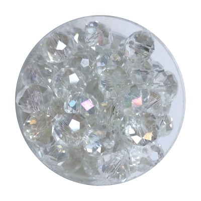Glasschliffperle 8x6mm kristall AB