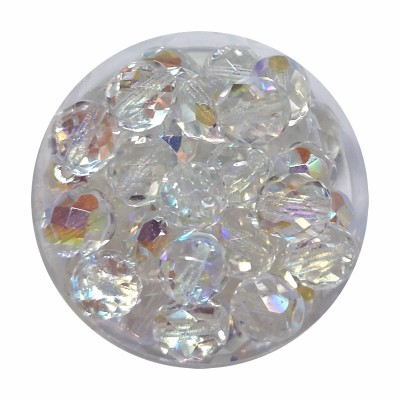 Glasschliffperle rund kristall AB