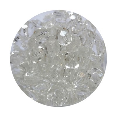 Glasschliffperle rund kristall 6mm