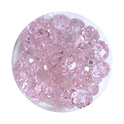 Glasschliffperle 8x6mm rosa