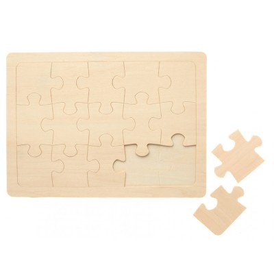 Preview: Holz-Puzzle 15tlg. mit Rahmen 27cm
