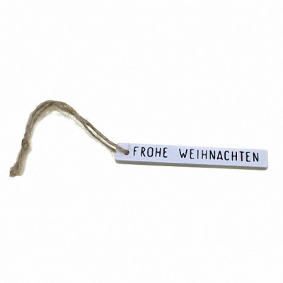 Geschenkanhänger Frohe Weihnachten weiß