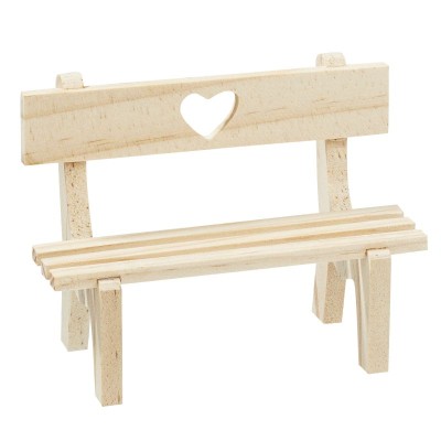 Holzbank 10cm natur zum Wichteln