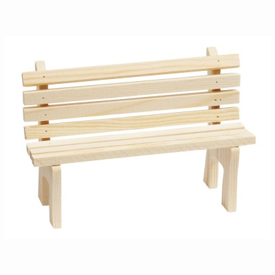 Holzbank 13cm natur zum Wichteln