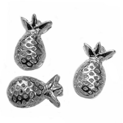 Metallperle Ananas 15mm silber