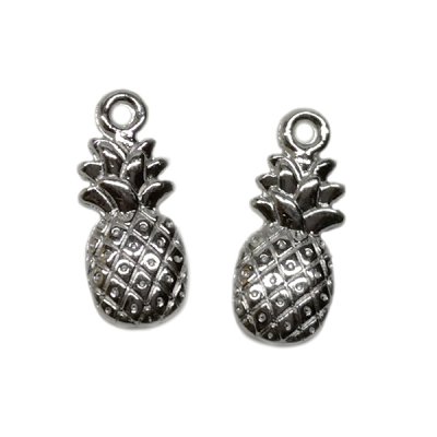 Metallperle Ananas 20mm silber