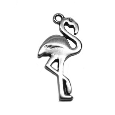 Metallanhänger Flamingo 25mm silber