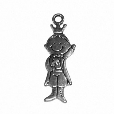 Metallanhänger Prinz 48mm silber