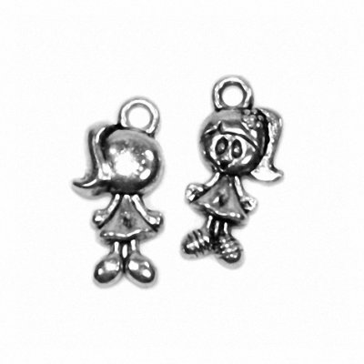 Metallanhänger Mädchen 16mm