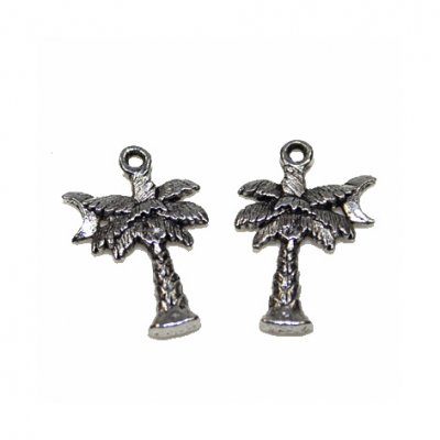 Metallanhänger Palme 21mm silber
