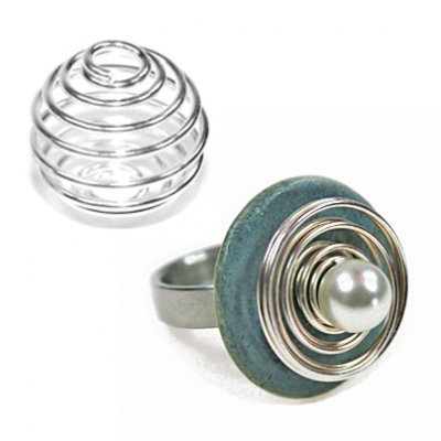 Drahtperle silber 20mm
