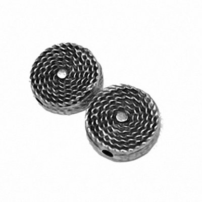 Metallperle Spirale 12mm silber